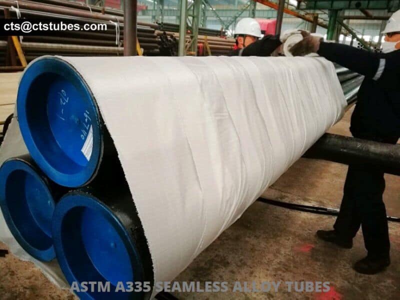 ASTM A335 P2 P9 Big Size Seamless Alloy Tubes Being Packaged with PE Fabric